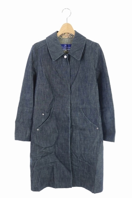 バーバリーブルーレーベル Grayのステンカラーコート 38 ぶ厚い 