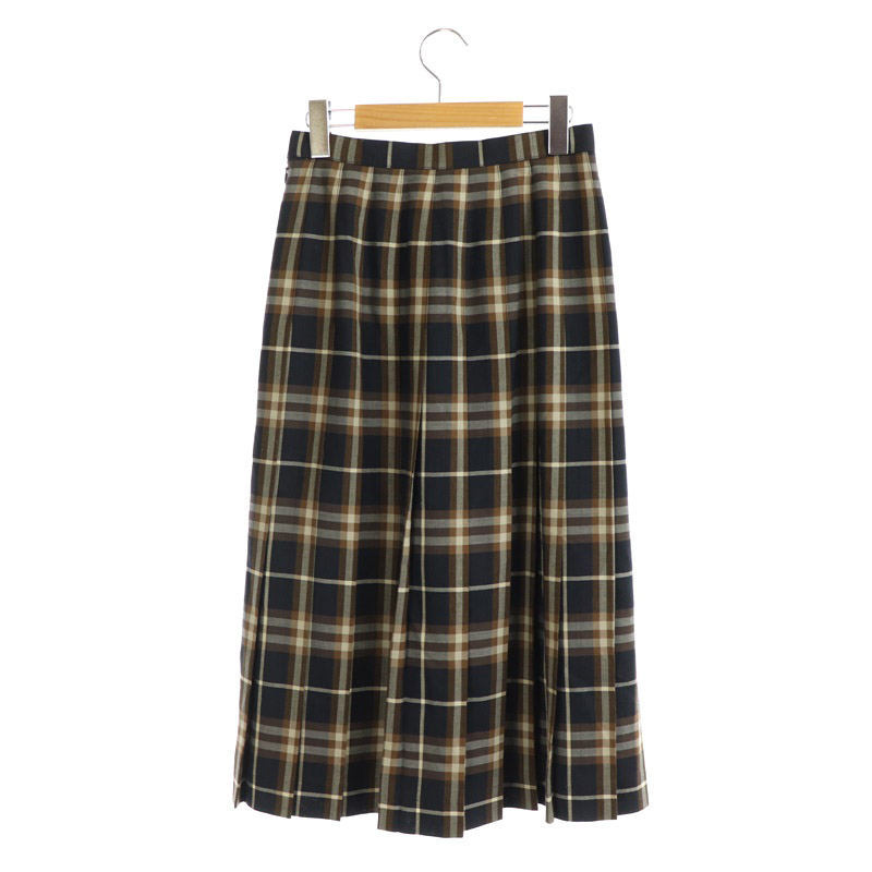 バーバリーズ Burberrys スカート ロング プリーツ チェック 9ar 紺 My レディース 165 ベクトルパーク