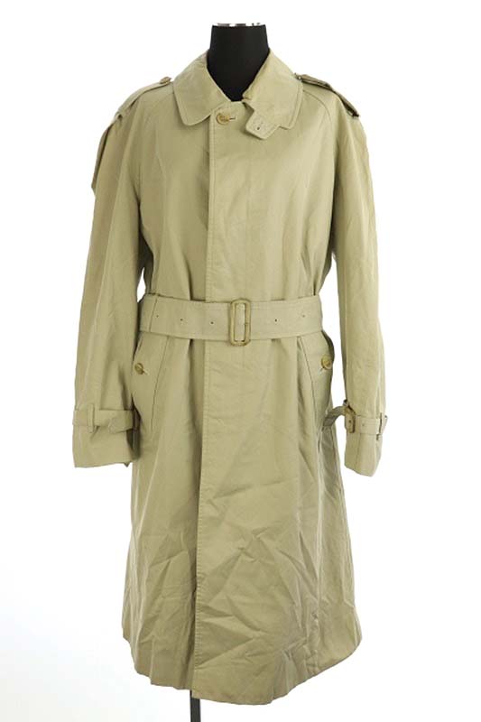 バーバリーズ Burberrys ステンカラーコート ロング シングル ベルト付き 90 165 グレージュ Df レディース 165 ベクトルパーク