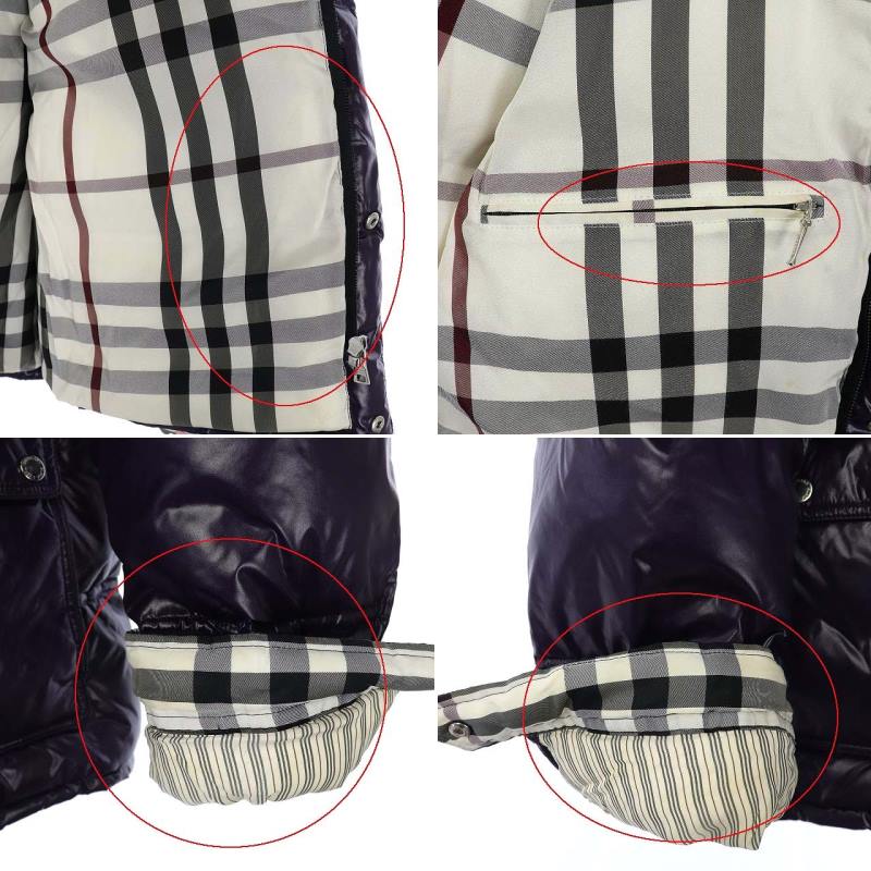 【新品・未使用】バーバリーブラックレーベル　パープル バーバリーブラックレーベル BURBERRY BLACK LABEL ダウン