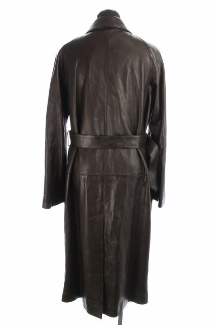 バーバリー ロンドン ラムレザー トレンチコート スカート 2点セット バーバリー ロンドン BURBERRY LONDON レザーコート ラムレザー ダブル