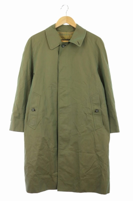 バーバリーズ Burberrys ステンカラーコート 玉虫色 ヴィンテージ 裏地チェック S 緑 カーキ Hs メンズ 165 ベクトルパーク