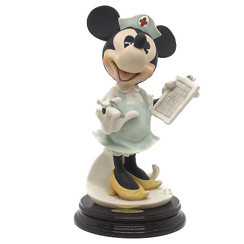 ディズニー Disney ジョゼッペ アルマーニ作 サイン彫刻 ヴィンテージ ドクターミッキー ナースミニー 白 黒 緑 Kh メンズ レディース 165 ベクトルパーク