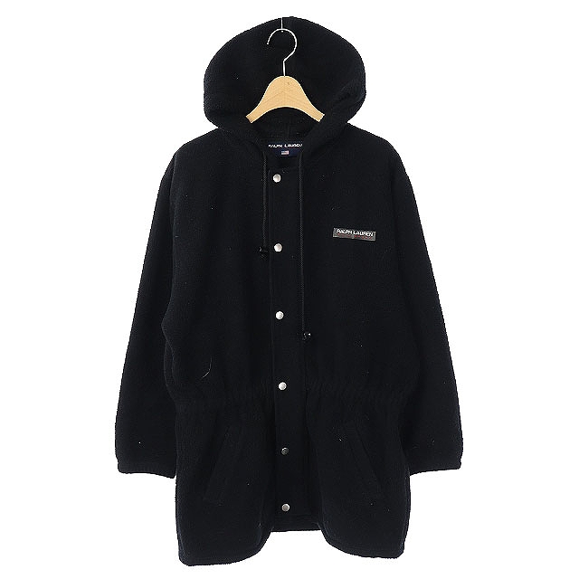 ポロスポーツ Polo Sport ラルフローレン Ralph Lauren フリースコート アウター フード ドロスト ヴィンテージ M 黒 ブラック Df メンズ 165 ベクトルパーク