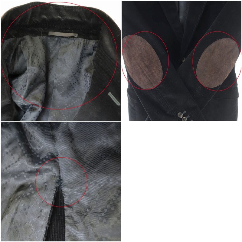 グッチ GUCCI テーラードジャケット エルボーパッチ コーデュロイ 総