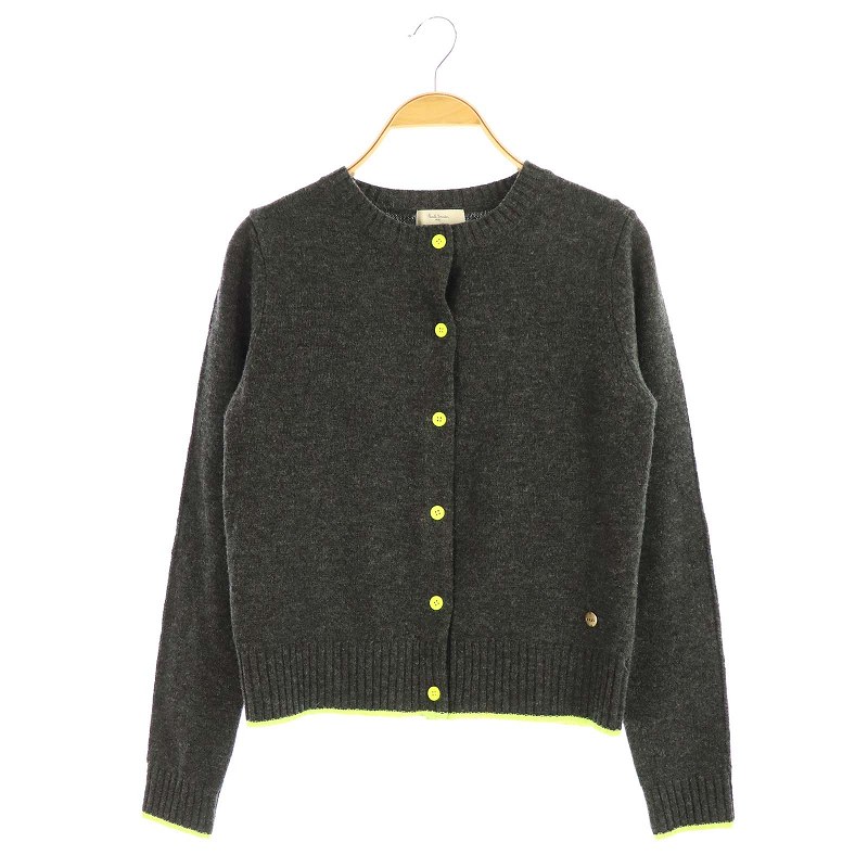 ポールスミス PAUL SMITH カーディガン ニット ウール 長袖 M グレー 