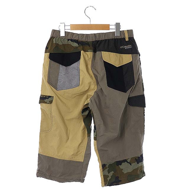 コロンビア Columbia クロップドパンツ 迷彩柄 切り替え L 黒 コロンビア Columbia クロップドパンツ 迷彩柄 切り替え L 黒