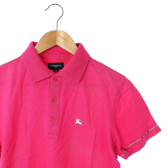バーバリーゴルフ Burberry Golf ポロシャツ 鹿の子 ホース 半袖 M ピンク Hs メンズ 165 ベクトルパーク