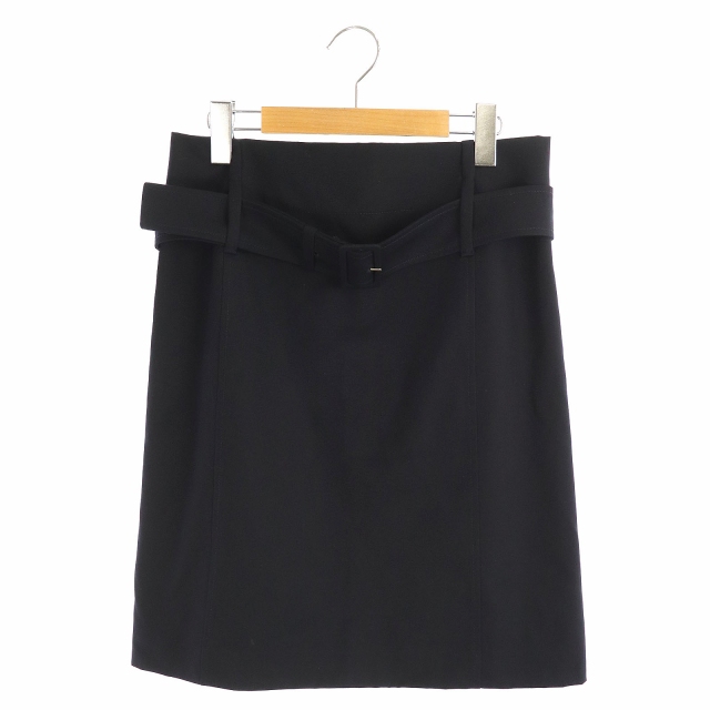 プラダ PRADA ウール タイトスカート ベルト付き ミニ イタリア製 42  