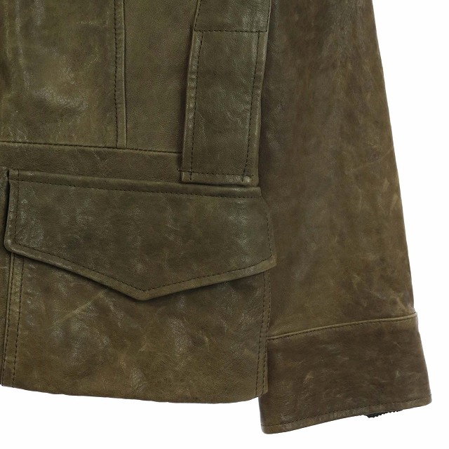 D &Gドルガバ　ジャケット　ナポレオン 未使用タグ付□XL□DOLCE&GABBANA ラムレザー ナポレオン
