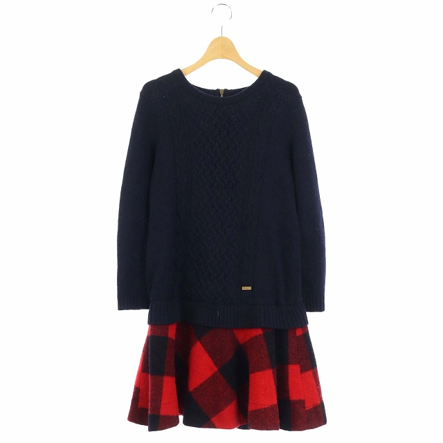 バーバリーブルーレーベル BURBERRY BLUE LABEL ニット ドッキング 