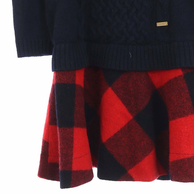バーバリーブルーレーベル BURBERRY BLUE LABEL ニット ドッキング 
