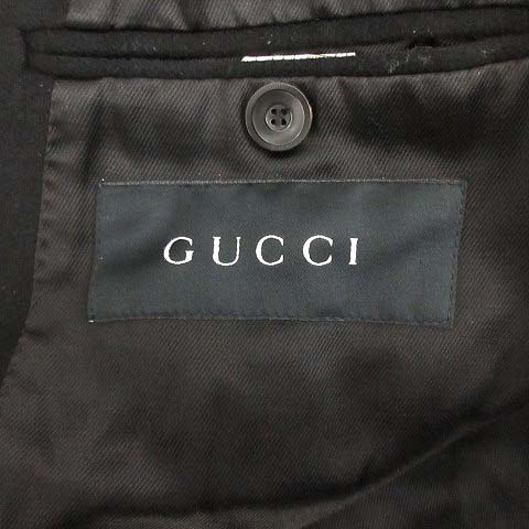 グッチ GUCCI ピーコート Pコート ロング ウール イタリア製 46 S 黒