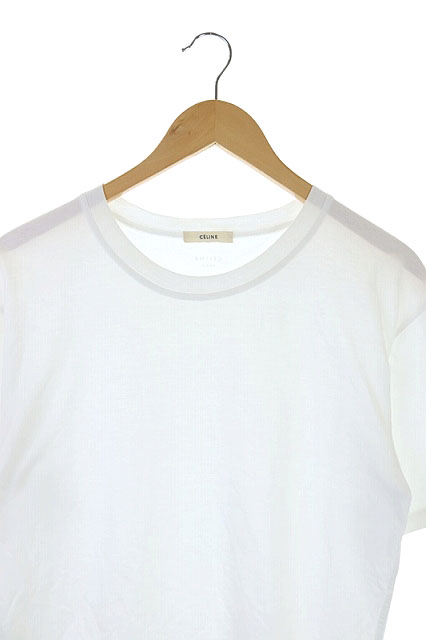 セリーヌ CELINE Tシャツ カットソー 無地 コットン フィービー期 半袖 