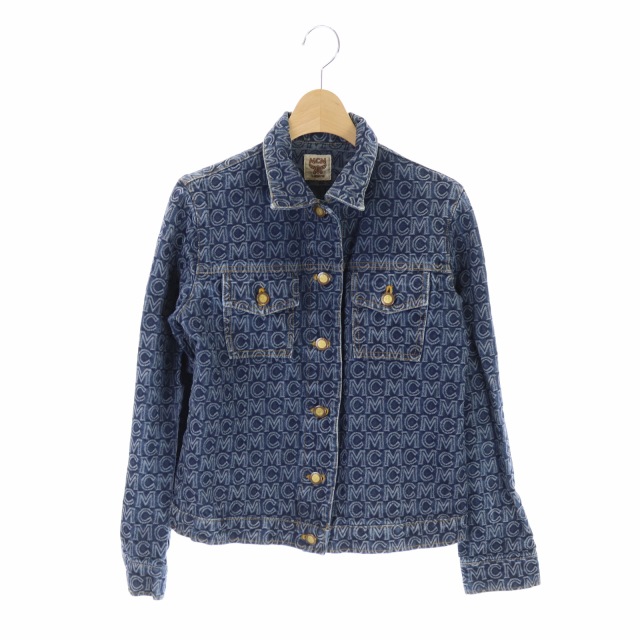 エムシーエム MCM ロゴデニムジャケット コットン ロゴボタン 金ボタン  
