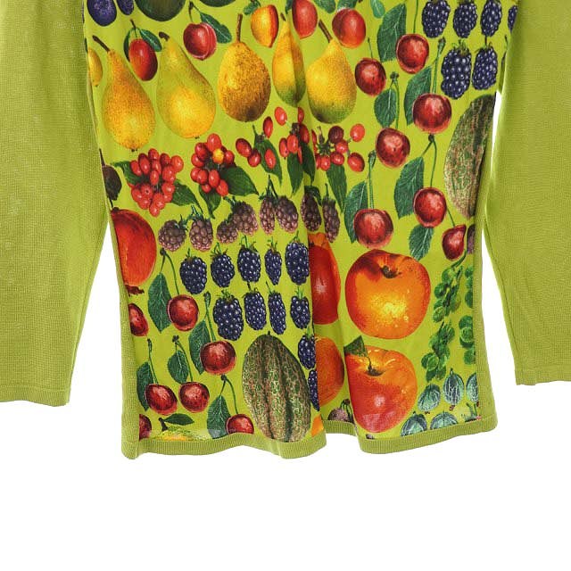 ▽グッチ GUCCI カーディガン フルーツ柄 果物 ニット 羽織 葡萄 ブドウ