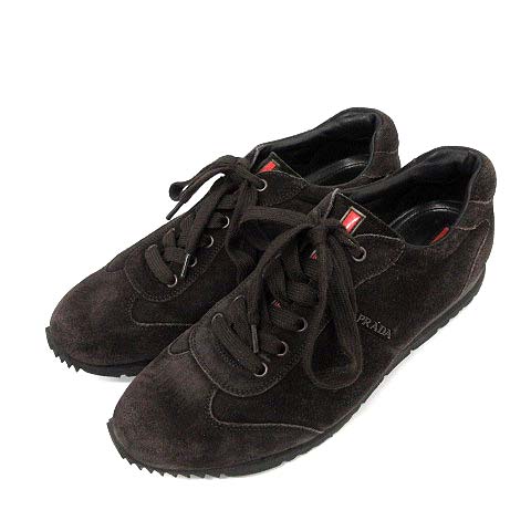 プラダスポーツ PRADA SPORT スニーカー シューズ スエード 8.5 28.5cm 