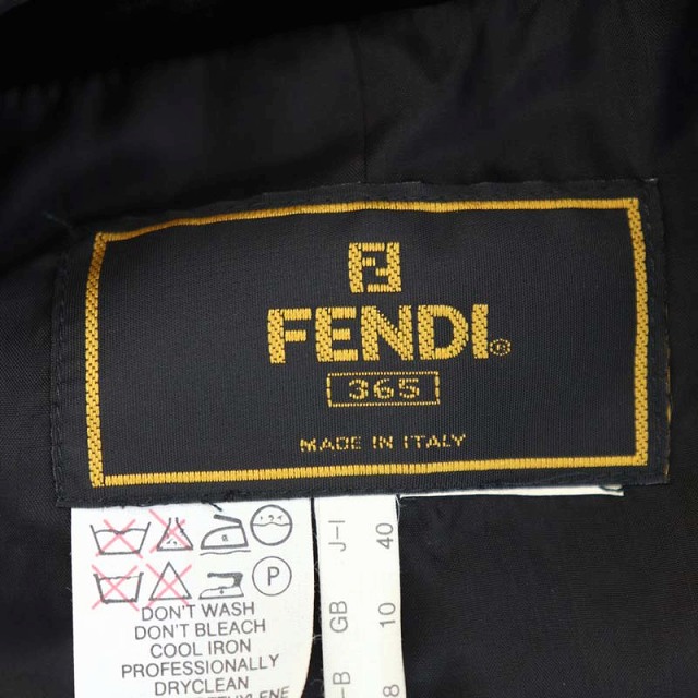 フェンディ FENDI 365 テーラードジャケット 総裏地 切替 ベロア