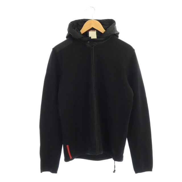 PRADA 黒 フード付きパーカー 
