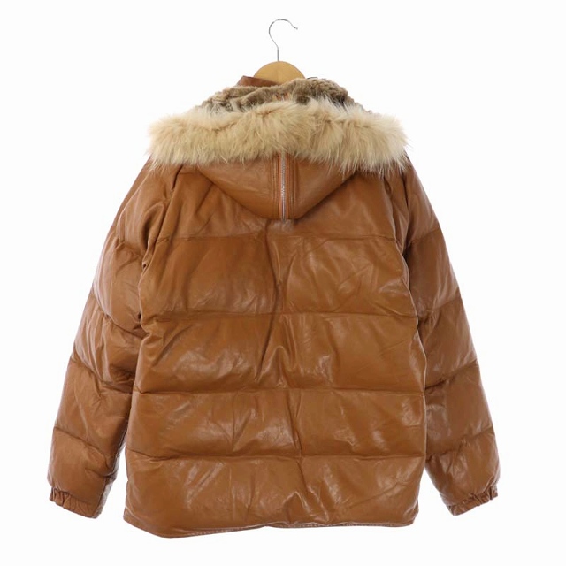 アベイシングエイプ A BATHING APE ファー付きレザーダウンジャケット 