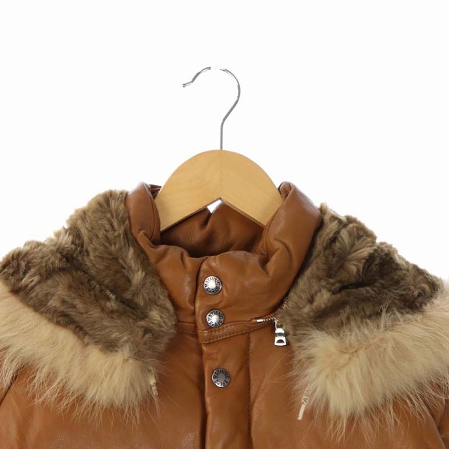 アベイシングエイプ A BATHING APE ファー付きレザーダウンジャケット