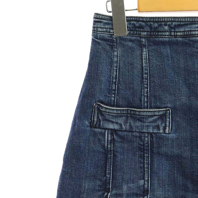 CHANEL デニム インディゴ ひざ丈スカート