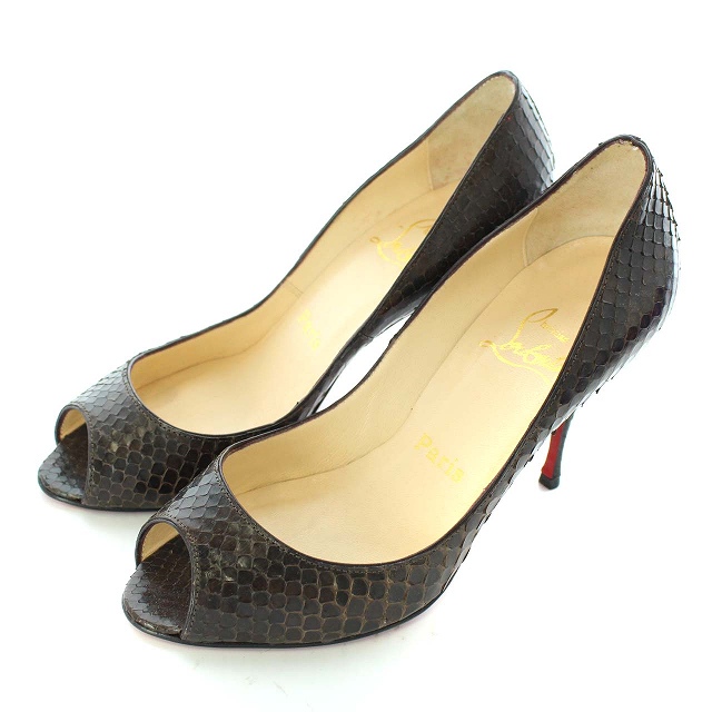 クリスチャンルブタン Christian louboutin パンプス オープントゥ 