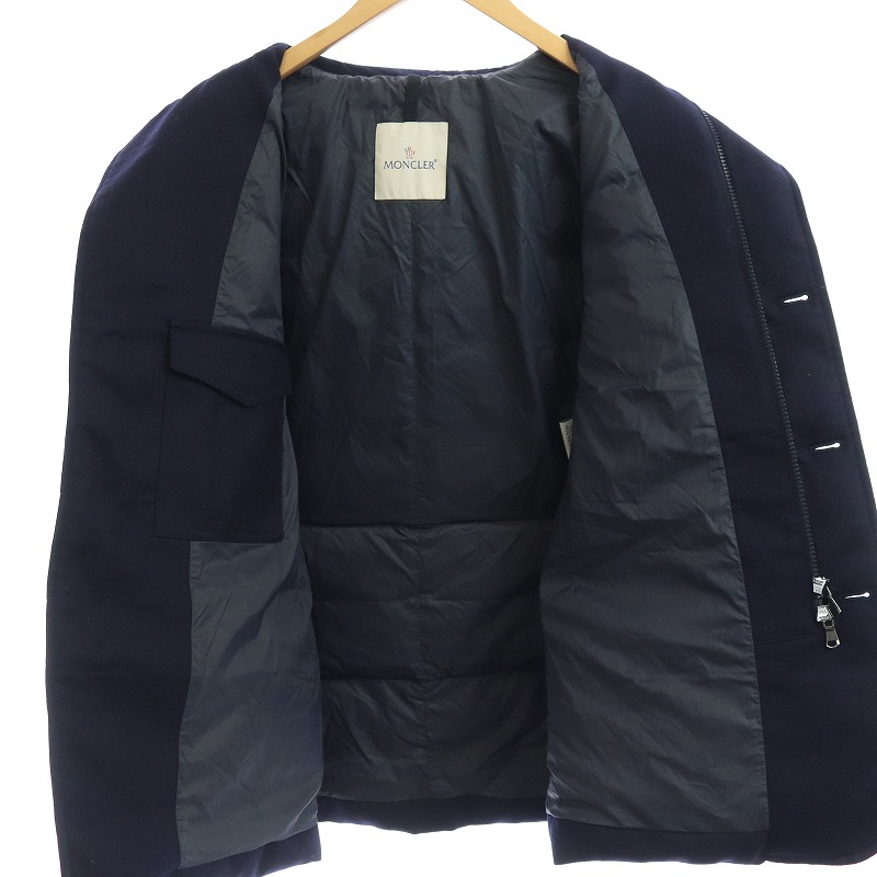 美品✨モンクレール RODIN テーラードジャケット ダウンジャケット ネイビー MONCLER RODIN モンクレールテーラードダウンジャケット ネイビー
