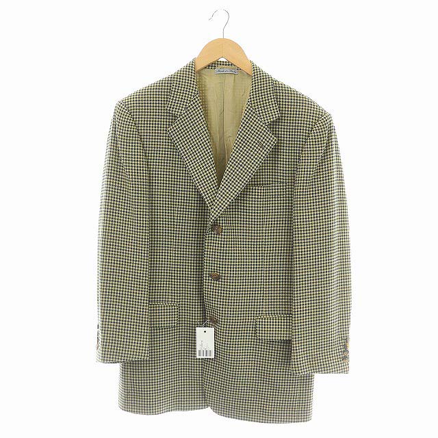 エルメス HERMES テーラードジャケット シングル 千鳥格子 総裏地 3B  