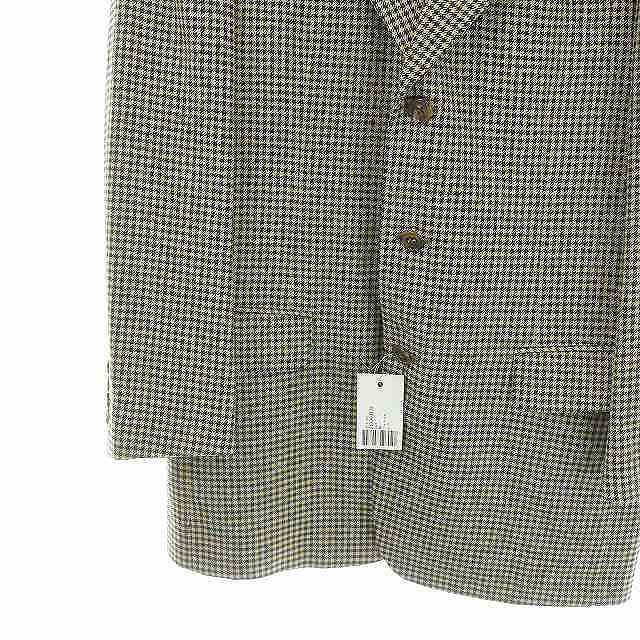 エルメス HERMES テーラードジャケット シングル 千鳥格子 総裏地 3B  