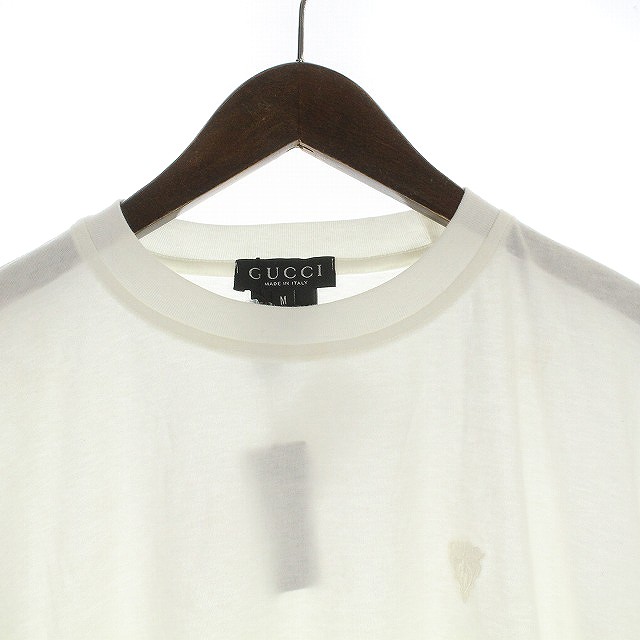 未使用品 グッチ GUCCI Tシャツ カットソー 半袖 刺繍 M 白 ホワイト  