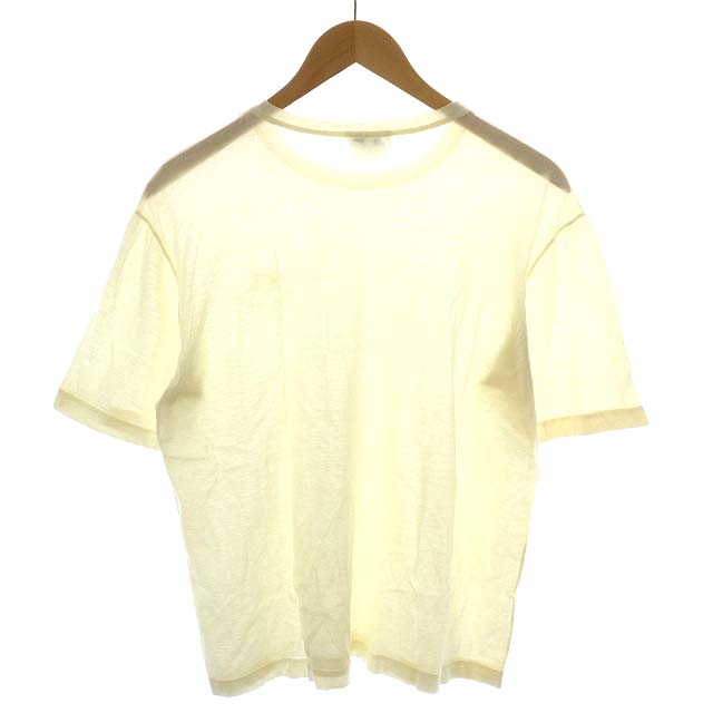 エルメス HERMES Tシャツ カットソー 半袖 コットン 象刺繍 M 白 