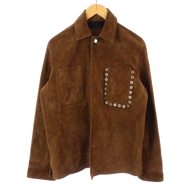 アクネ ストゥディオズ Acne Studios レザージャケット スエードジャケット ボタンフライ アウター 44 M 茶 ブラウン /AN26 /AN6 ■EC メンズ