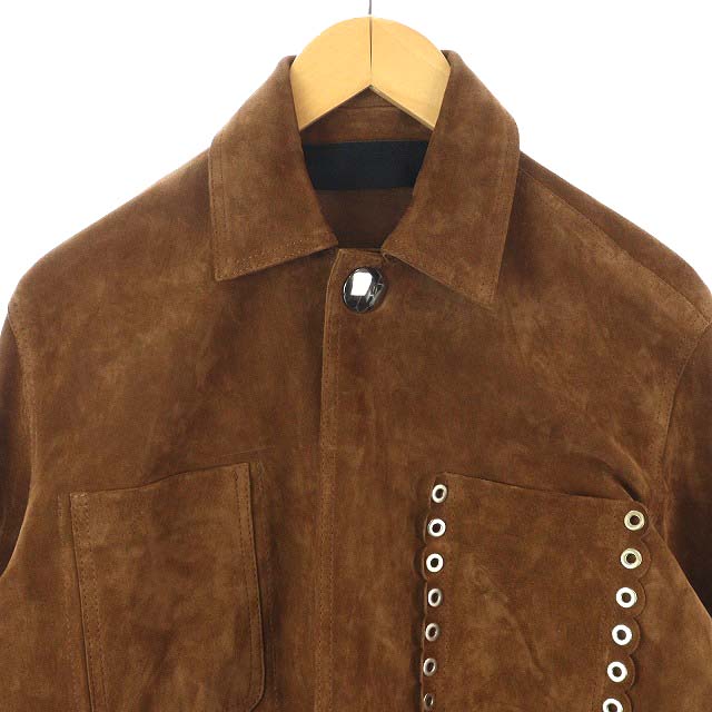 アクネ ストゥディオズ Acne Studios レザージャケット スエードジャケット ボタンフライ アウター 44 M 茶 ブラウン /AN26 /AN6 ■EC メンズ