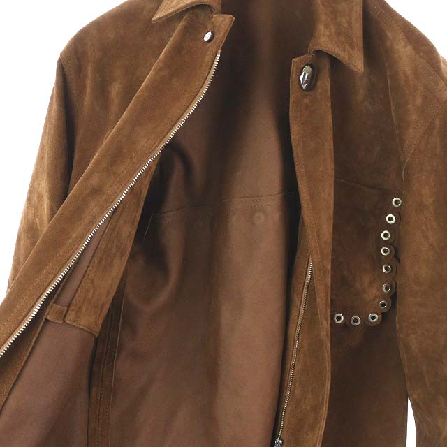 アクネ ストゥディオズ Acne Studios レザージャケット スエードジャケット ボタンフライ アウター 44 M 茶 ブラウン /AN26 /AN6 ■EC メンズ