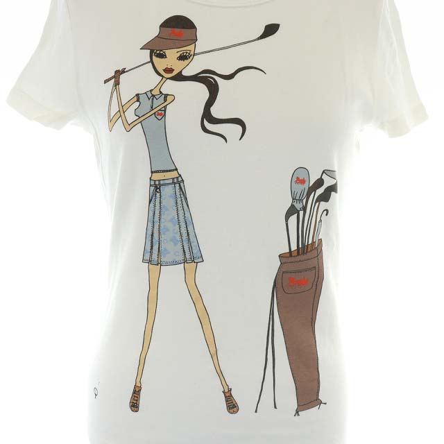 セリーヌ CELINE Tシャツ カットソー 半袖 コットン イラスト ゴルフ  