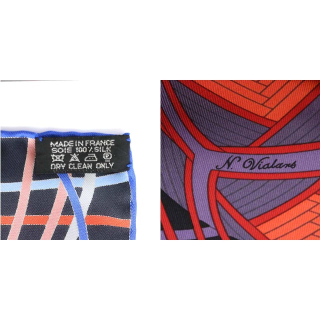 HERMES カレ90 L'art du temari 手毬の宇宙 レア柄 極美品 エルメス シルクスカーフ カレ90 手鞠の宇宙