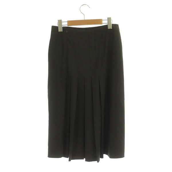 エルメス HERMES スターマーク スカート ロング バックプリーツ タイト  