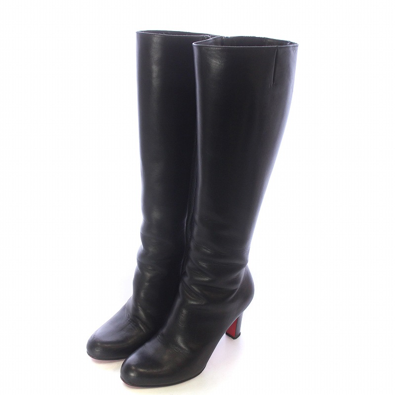 Christian Louboutin ブラック ロングブーツ（中古◇クリスチャン 