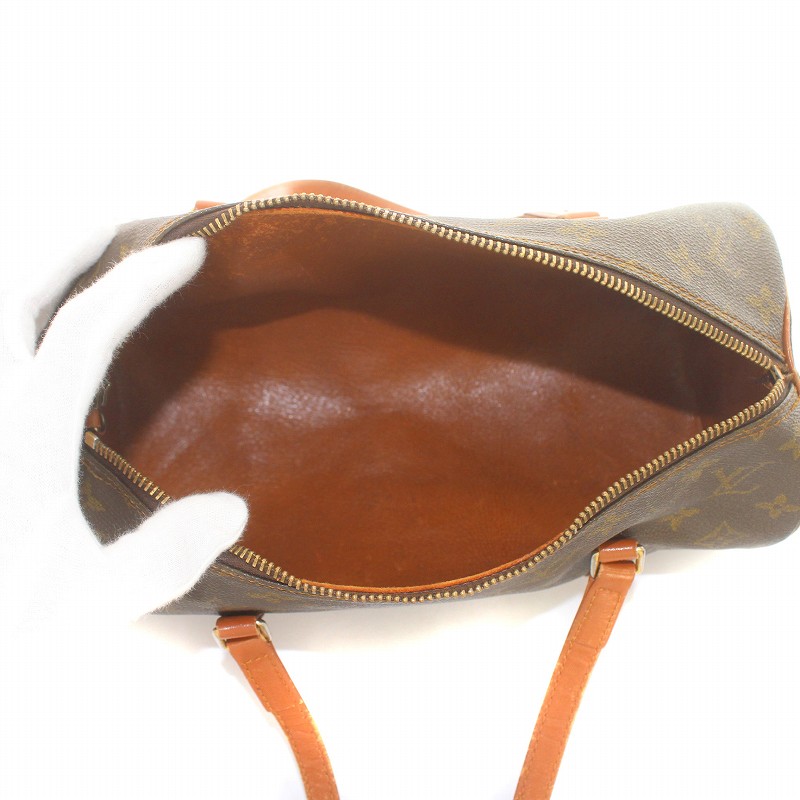 ルイヴィトン パピヨン 30 モノグラム ハンドバッグ ボストン ポーチ