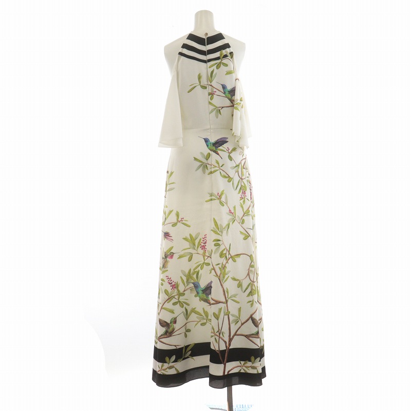 テッドベーカー TED BAKER ワンピース ロング フレア 肩出し 鳥柄 総柄  