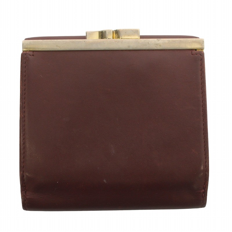 カルティエ Cartier 3つ折り財布 ブラウン