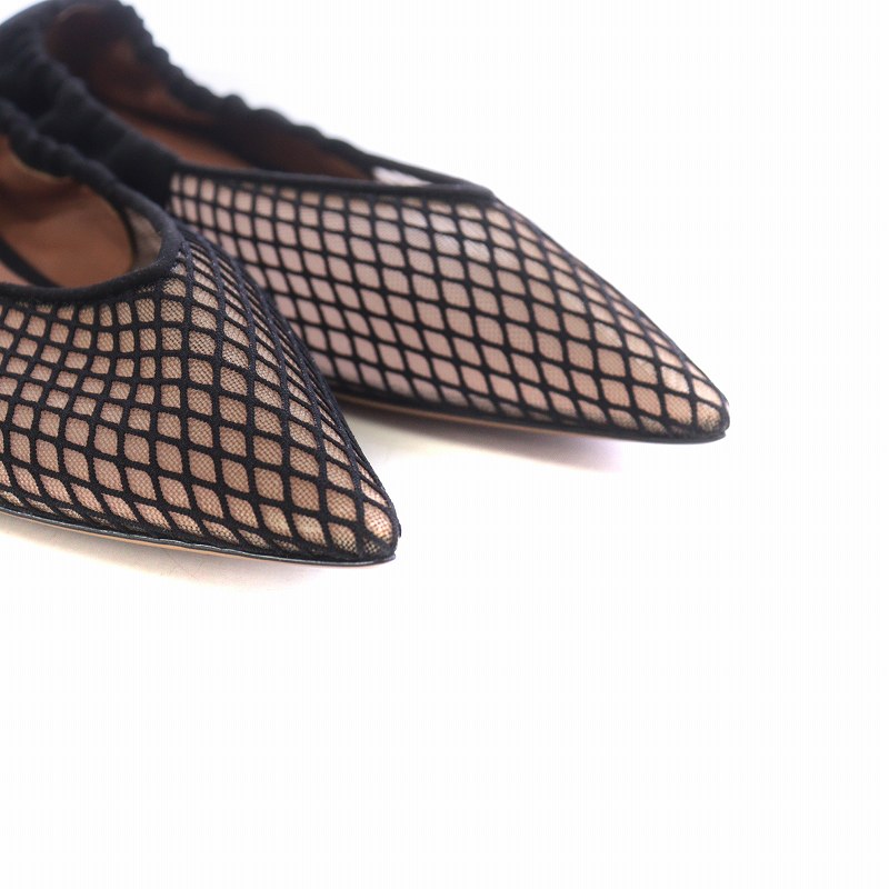 EMPORIO ARMANI メッシュ ポインテッドトゥ ローヒール パンプス EMPORIO ARMANI メッシュ ポインテッドトゥ ローヒール パンプス