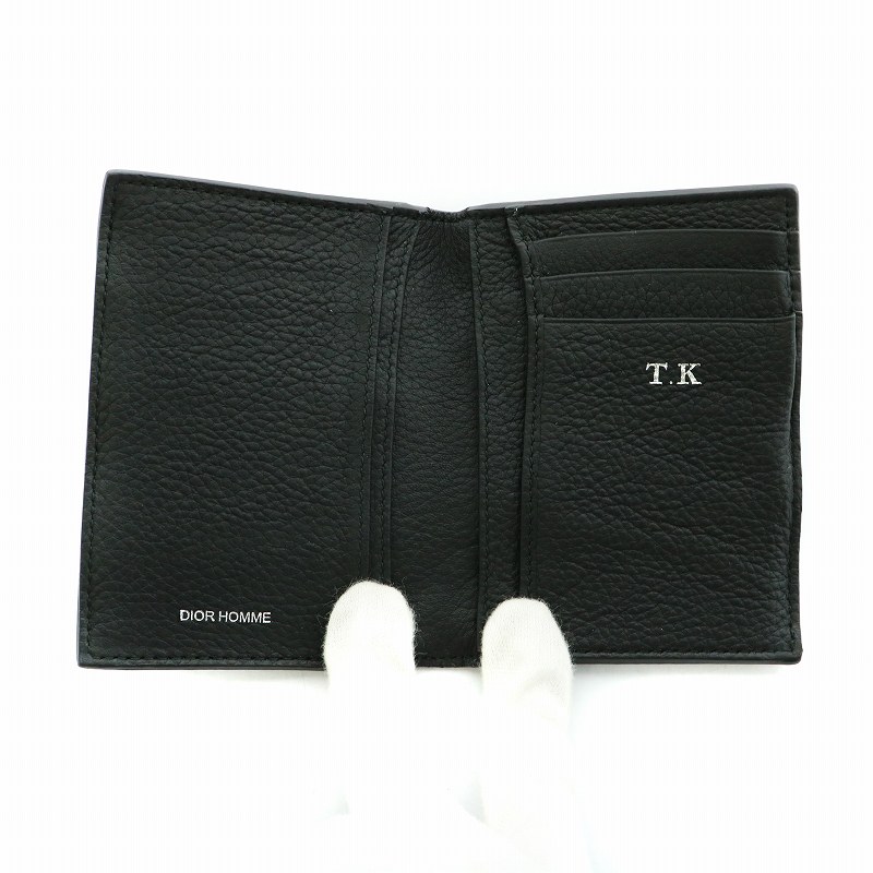 Dior ブラックレザー 名刺入れ Dior 黒 レザー 名刺入れ 保存袋付き