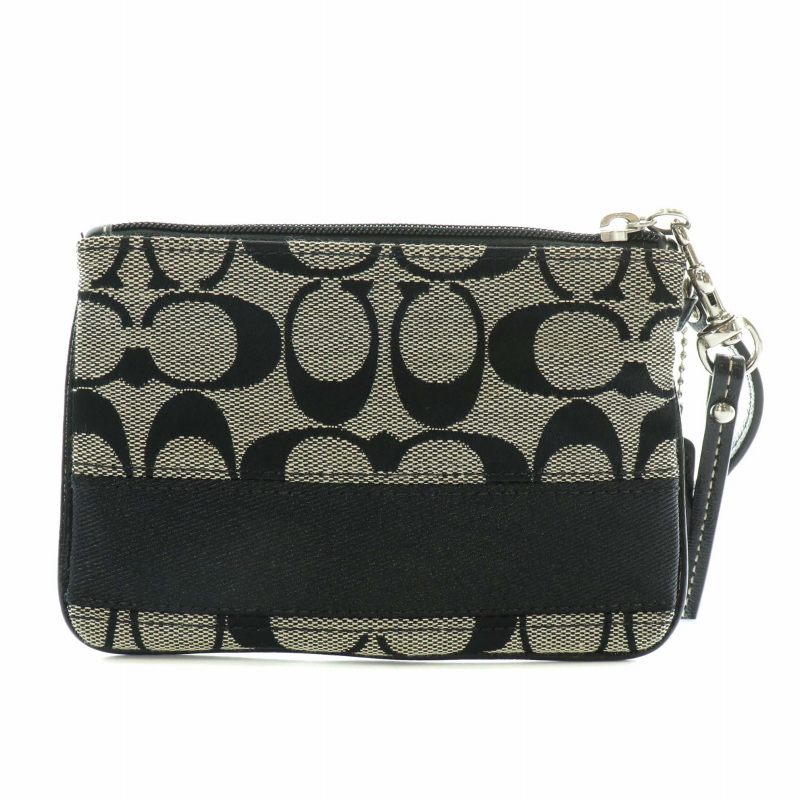 コーチ COACH ポーチ 小物入れ キャンバス レザー リストレット 