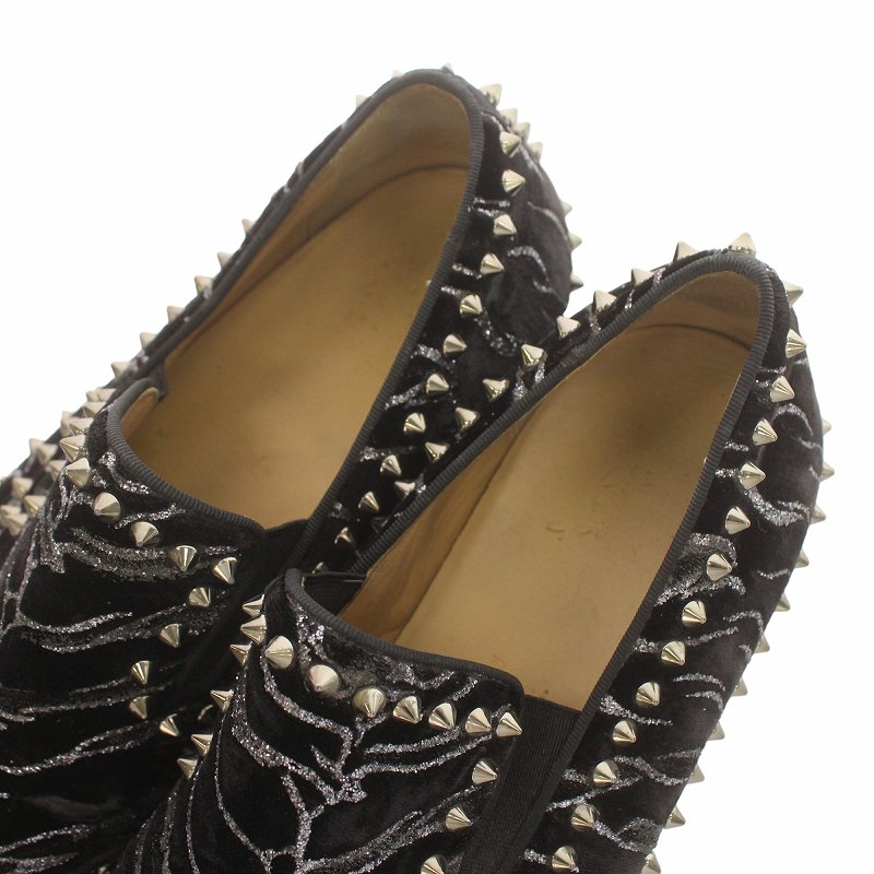 ⭐︎25.5㎝⭐︎Christian Louboutin ⭐︎カラフルスタッズ ルブタン総柄スリッポンスパイクスタッズ
