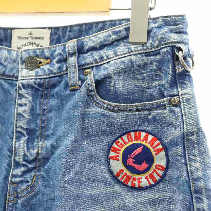 VivienneWestwood デニムショートパンツ 刺繍デザイン VivienneWestwood デニムショートパンツ 刺繍デザイン - メルカリ