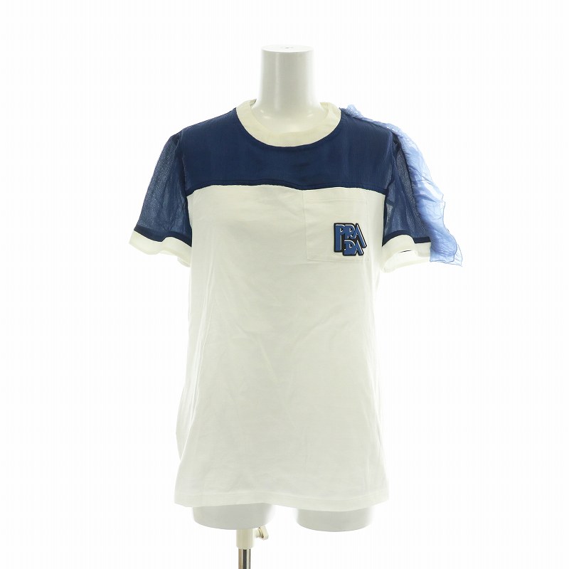 【美品】PRADA プラダ シルク 半袖Tシャツ レディース XS 楽天市場】PRADA プラダ 半袖Tシャツ レディース カットソー