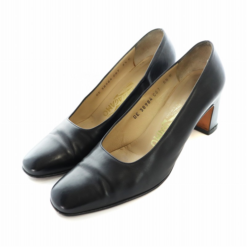 サルヴァトーレフェラガモ Salvatore Ferragamo パンプス スクエアトゥ  