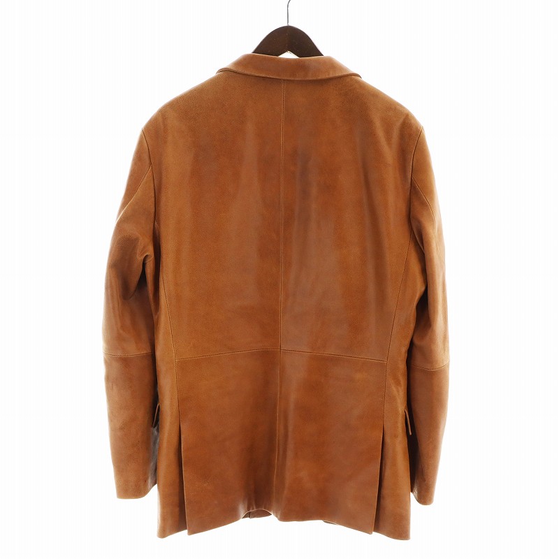 バーバリーブラックレーベルレーベル テーラードジャケット ラムレザー